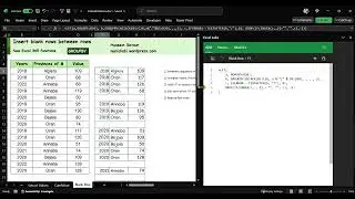 💡Excel tips : Insert blank rows between groups of items in Excel, dynamic and simple way👍👌