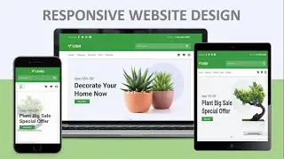 Create A Responsive ' Online Plant Selling ' Website Design Using HTML / CSS And JAVASCRIPT