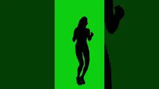 Female Dancing Silhouette with Green Screen #shorts - VideNoCopy