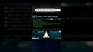 🐧 LinuxCLI 🐧 How to Make a Boot Menu Change 🐧 #shorts #KGROSShorts