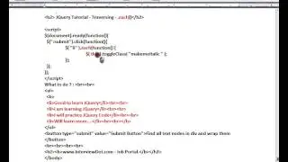 JQUERY EACH METHOD DEMO