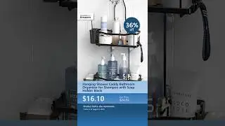 Hanging Shower Caddy Bathroom Organizer for Shampoo with Soap Holder Black
