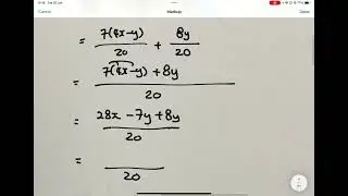 Addition and subtraction of algebraic fractions part 3