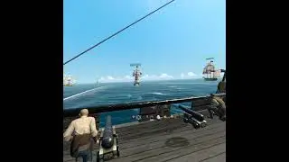 Captain kiddy in a ships battle in the Pirate Republic of Nassau vr 