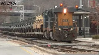 CSXT S471-17 Unit Military Tank Train W/ CSX 779 ES44AH 7256 CM44AH LHF! in Fayetteville NC 