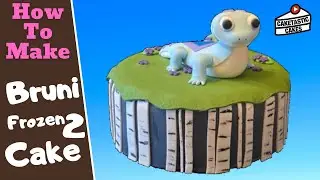 Frozen 2 Cake Tutorial - Bruni Salamander Lizard Cake Topper - Cake Decorating Video by Caketastic