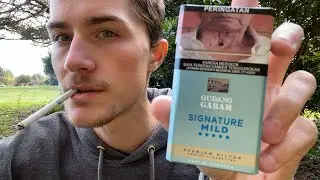 Smoking a Gudang Garam Signature Mild Clove Cigarette - Review