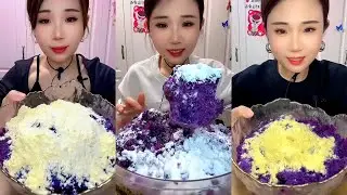 PART-1/5💜 YY PURPLE SOFT ICE EATING IN ALL FORMS WITH ONLY MILK POWDER 