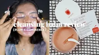 plum e-luminence cleansing balm/makeup remover review + first impression | evangeline soans