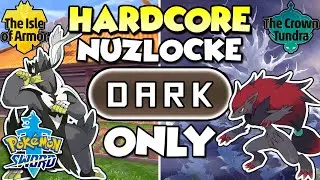 Pokemon Sword Isle of Armor & Crown Tundra Hardcore Nuzlocke DARK Types Only!