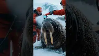 Walrus Covered in Deadly Barnacles Rescued Just in Time  #animalrescue #seacreature