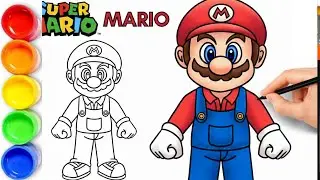 How To Draw and Color Super Mario | Super Mario Drawing | Super Mario