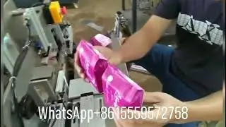 Used low price packing machine for trifold women's sanitary napkins pads packaging semi automatic
