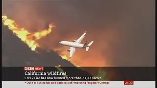 Weather Events 2020 - California wild fire temperature record broken (USA) BBC - 7th September 2020