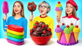 Desafio Culinário: Eu vs. Vovó vs. Chef | Truques Malucos de Decoração de Bolos por RATATA POWER