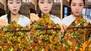 [Asmr] Mukbang Ikan Jumbo | Spicy Fish | Chinese Mukbang