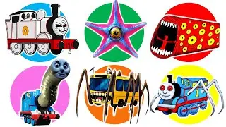 Spin Wheel Timothy Train, Starro, Train Eater, Kereta Thomas Lipan, Bus Eater, Thomas Train