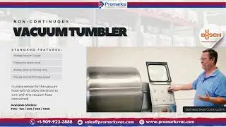 TMC Series Non-Continuous Vacuum Tumbler by Promarks #vacuumtumbler #meatprocessing