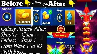 Galaxy Attack Alien Shooter - Game - Endless - Stage 1 Full Gameplay Video ⚡