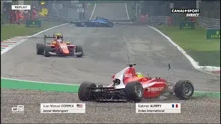 GP3 Series Monza 2018 Race2 Start Correa Aubry Crash