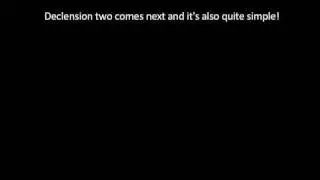 Come on baby, do the first declension