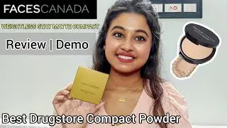 Faces Canada Weightless Stay Matte Compact Powder Review, Demo & Swatches | 04 Sand