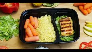 two-compartment disposable lunch box