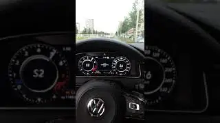 Golf 7.5 R Acceleration 0-100 Stage 1 365hp Launch Control