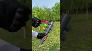 💥Shoot Soda Can with a Handmade Bamboo Shooter! 🎯🎈 #diy