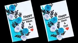 Happy anniversary greeting card/ gift card for mom & dad / for husband/wife / anniversary gift card