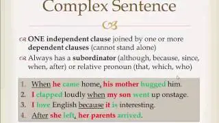 Types of Sentences (Simple, Compound, Complex, Compound-Complex)