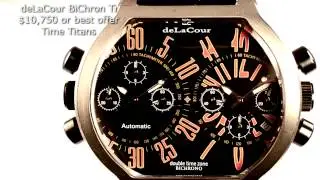 deLaCour BiChrono Titanium 53MM Double Movement Retail $22,500 Limited