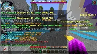 Mc hypixel build battle parkour run 43 seconds!