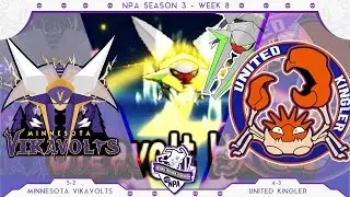 GIGAVOLT VIKAVOLT! | Minnesota Vikavolts VS United Kinglers Week 8 NPA S3  | Pokemon Sun Moon