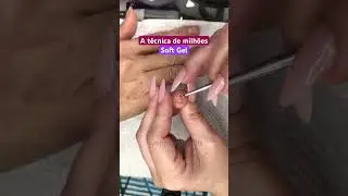 Soft gel a t&eacute;cnica de milh&otilde;es 💅🥰 #nailart #unha #unhas #unhasdecoradas #unhadegel #babyboomer