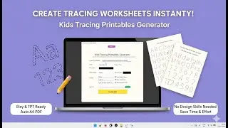 Kids Tracing Printables Generator (A4 PDF) | Create Alphabet Worksheets to Sell on Etsy & Amazon