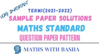 Term 1 QP Mathematics Standard CBSE  2021-2022 ||#mathswithbasha