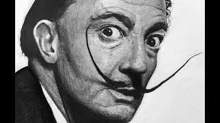 Realistic pencil sketch of Salvador Dali || Graphite pencil portrait by Sahil Artist