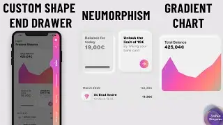 Neumorphism, Gradient Chart & Custom Shape End Drawer | Flutter UI