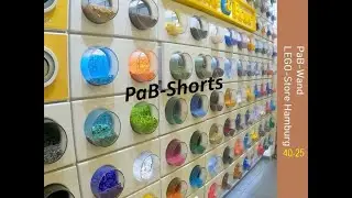 PaB-Shorts, #40-25, on bricks and parts from the wall of the Hamburg Lego Store (#179) from Novem...