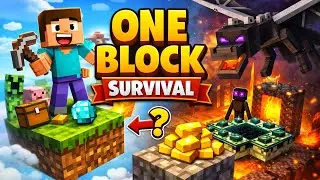 One Block Minecraft Survival 🔥 | End Tak Kya Milega?