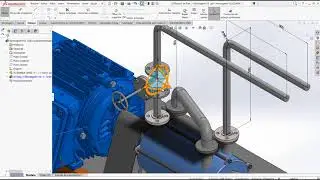Aula 219 - Tubulação Interligação Bomba - Solidworks - Marcelo Pereira