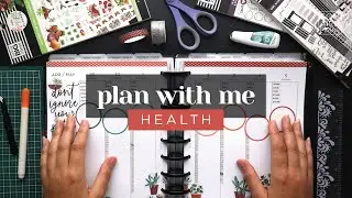 PLAN WITH ME :: Health Lined Vertical Layout Weekly Setup in a Classic Happy Planner :: Succulents