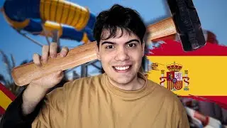 I Built My Own Water Park! | Spanish Comprehensible Input