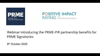 Positive Impact Rating for PRME Signatory Members