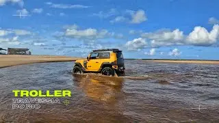 TROLLER ATRAVESSANDO O RIO GUAJU DIVISA DE RN COM PB