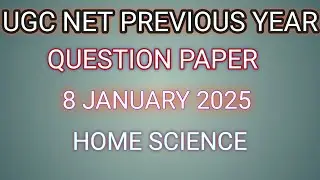 UGC NET previous year question papers Home Science|Poonam Home Science classes