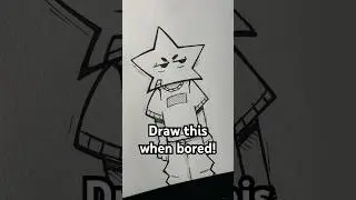 Simple STAR HEAD DUDE you can draw when bored #shorts #sketch #howtodraw