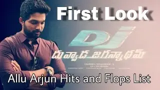 Allu Arjun Hits & Flops II DJ First Look Poster II Allu Arjun Movies List..