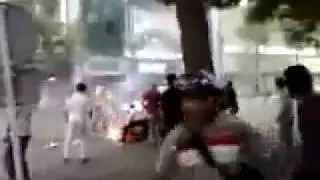 Iranian Riots: Protesters Burn Police Car